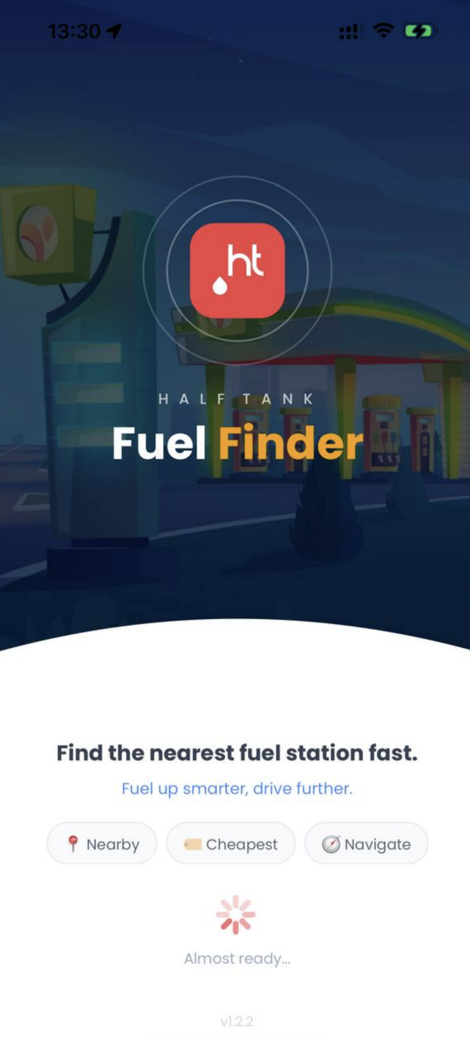 halftank Fuel Finder — find the nearest fuel station fast